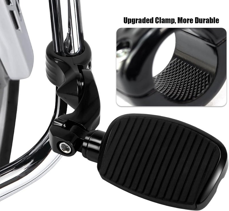 VASTMT 1.25" Short Angled Adjustable Motorcycle Mini Board Kit Floorboard Mount Kit Fits for Harley Sportster Dyna Touring Road King Street Glide Road Glide Electra Glide - Image 3